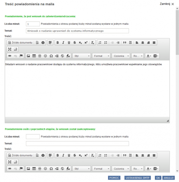 Powiadomienie e-mail w Systemie Obsługi Wniosków programu RODOprotektor